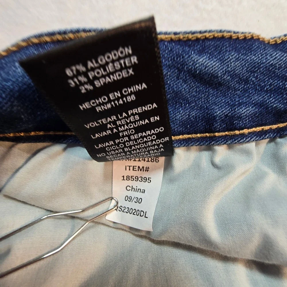 Frye Straight Stretch Womens Jeans Sz‎ 10 33x27 Dark Festival Western Logo Denim